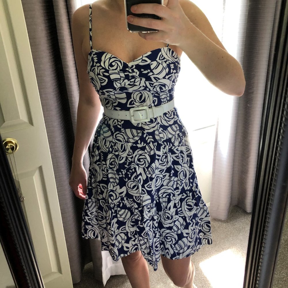 Blue & White Floral Sundress